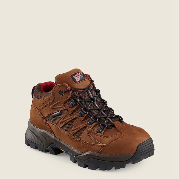 Red Wing Hiking Boots Mens Brown/Black - Truhiker - 3-inch Waterproof Soft Toe - 5438261-AT